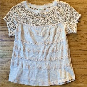 LIGHT PINK ANTHROPOLOGIE TOP - XS